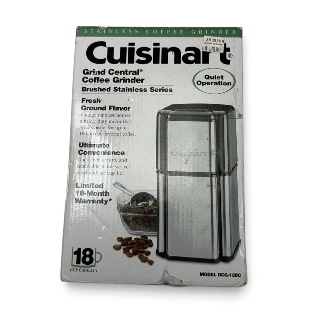 Cuisinart Grind Central Coffee Grinder DCG-12BC Brushed Stainless 18 Cup New
